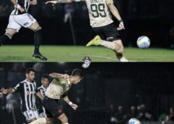 Veja imagens da jogada do gol de Vegetti contra o Atlético-MG.