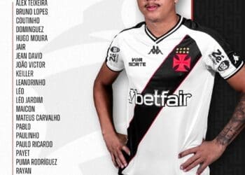Confira os convocados do Vasco para a partida contra o Cuiabá.