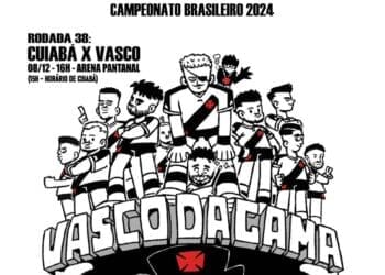 Cuiabá x Vasco ocorrerá às 16h no horário de Brasília e às 15h no horário local de Cuiabá.