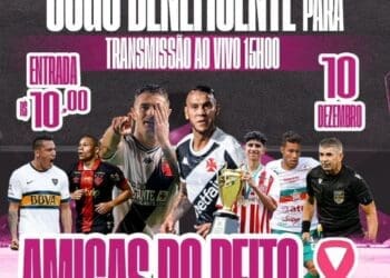 Vegetti e Souza participarão de partida beneficente nesta terça-feira em Cachoeiras de Macacu.