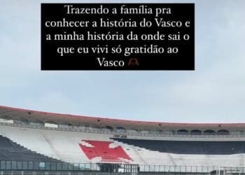 Cria Juninho marcou presença em São Januário nesta terça-feira.