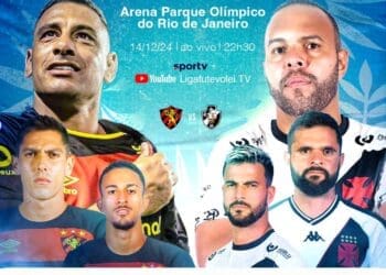 Futevôlei: Neste sábado, às 22h30, o Vasco se confronta com o Sport pela Liga Nacional, com transmissão pelo Sportv e YouTube.