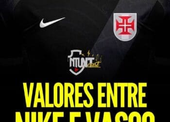 Valores da colaboração entre Nike e Vasco variam de R$ 30 milhões a R$ 40 milhões.