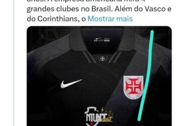Vasco deverá receber aproximadamente R$ 30 milhões anualmente da Nike, sem contar os bônus por metas.