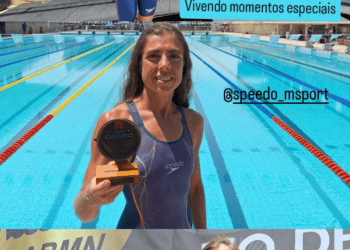 Natação: Gloria Raizer é campeã com 2 medalhas de ouro e 1 de prata no Campeonato Brasileiro Master