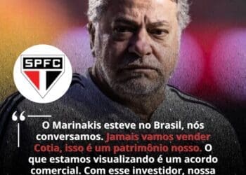 Presidente do São Paulo comenta sobre conversa com Marinakis, possível investidor da SAF do Vasco