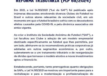 Vasco e clubes brasileiros emitem manifesto sobre Reforma Tributária