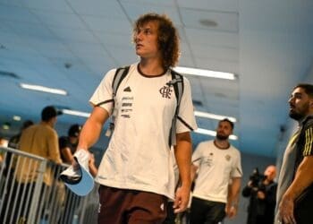 David Luiz em ação pelo Flamengo no Brasileirão — Foto: Divulgação/Flamengo