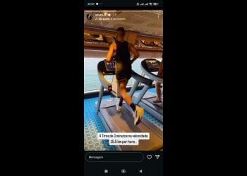 Souza compartilha vídeo de sua rotina de exercícios