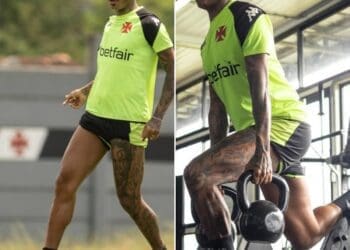 Confira as imagens de Zé Gabriel em treinamento no CT Moacyr Barbosa.