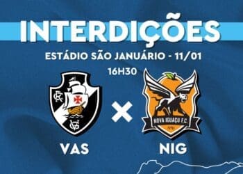 CET-Rio informa sobre interdições nas proximidades de São Januário para Nova Iguaçu x Vasco