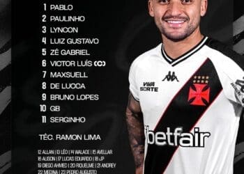 Confira a formação do Vasco para a partida contra o Nova Iguaçu; Victor Luís assume a capitania.