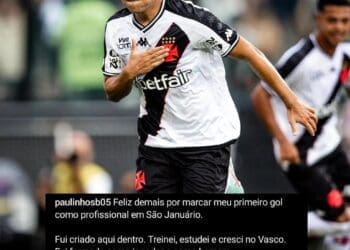 Paulo Ricardo: ‘Estou muito feliz por ter marcado meu primeiro gol como profissional em São Januário’