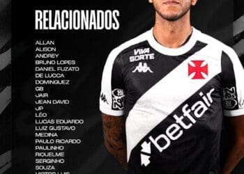 Vasco anuncia os convocados para a partida contra o Bangu; Fuzato, Souza, Jair, Jean David e Dominguez são as novas adições.