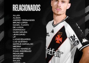 Verifique a lista de jogadores relacionados do Vasco para a partida contra o Boavista.