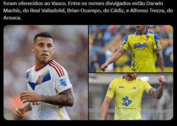 Vasco manifesta interesse no atacante uruguaio Brian Ocampo, do Cádiz.
