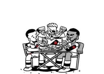 Confira a ilustração humorística sobre a vitória do Vasco em cima da Portuguesa.