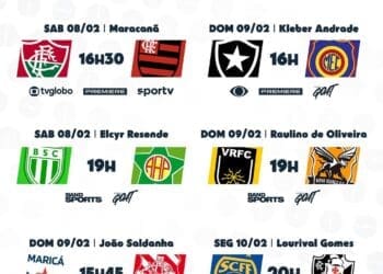 Nona rodada da Taça Guanabara começa neste sábado; Vasco joga contra o Sampaio Corrêa na segunda-feira.