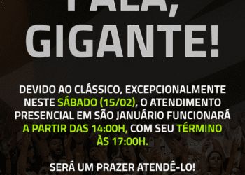 Atendimento presencial ao Sócio Gigante em São Januário sofrerá alteração de horário neste sábado