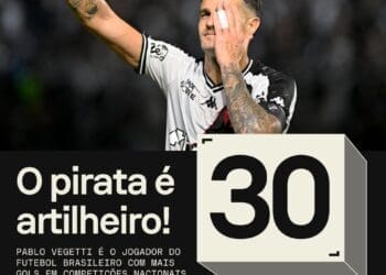 Vegetti marca seus 30 gols com a camisa do Vasco em competições nacionais