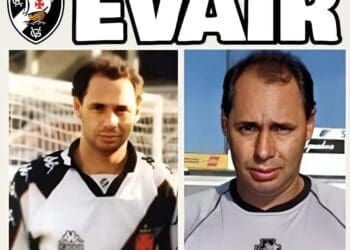 Campeão Brasileiro de 1997 pelo Vasco, Evair celebra seus 60 anos.