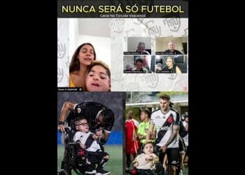 Pequeno torcedor que recebeu a camisa de Vegetti em Cariacica compartilha a importância do Vasco em sua vida; assista ao vídeo.