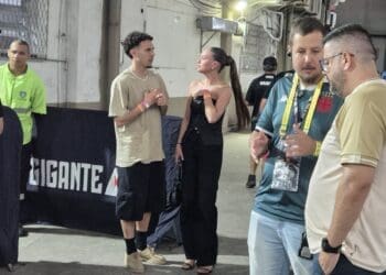 Confira a imagem de Nuno Moreira em São Januário após a partida Vasco 1 x 0 Botafogo.