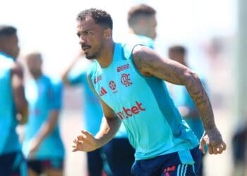 Gramado sintético do Engenhão pode resultar em ausências de Juninho e Alex Sandro no Flamengo.