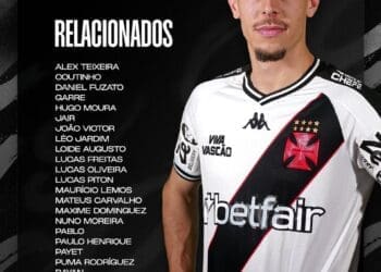 Confira a lista de convocados do Vasco para a partida contra o Flamengo.