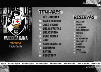 Confira a formação do Vasco para a partida contra o Flamengo; novos jogadores estarão no banco.