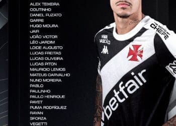 Vasco anuncia a lista de convocados para o confronto contra o Nova Iguaçu; Paulinho e Maxime Dominguez são as novas adições.