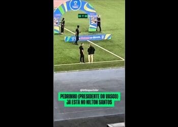 Assista ao vídeo de Pedrinho no campo do Engenhão antes da partida entre Nova Iguaçu e Vasco.