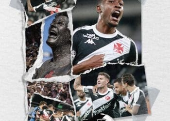 Confira a arte promocional do jogo Flamengo x Vasco.