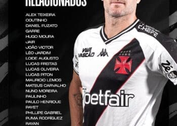 Confira os convocados do Vasco para a partida contra o Flamengo; Tchê Tchê permanece afastado.