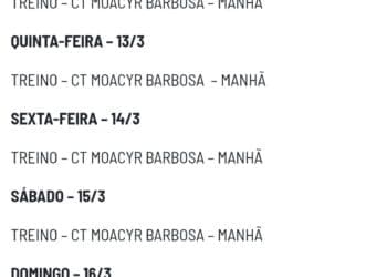 Elenco retorna aos treinos nesta terça-feira