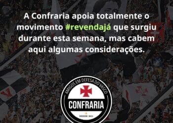 Confraria Vascaína emite comunicado acerca da SAF do Vasco