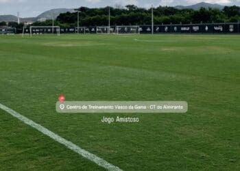 Foto revela ótimas condições do gramado no CT Moacyr Barbosa neste sábado.