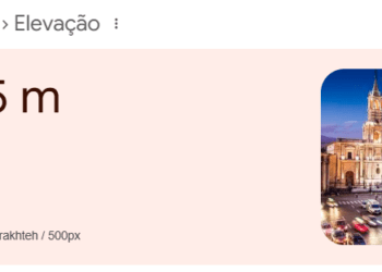 Arequipa, cidade peruana localizada na província de Melgar, que será o adversário do Vasco na Copa Sul-Americana, encontra-se a uma altitude de 2.335 metros.