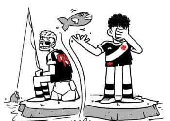 Vasco compartilha cartoon sobre a vitória diante do Santos