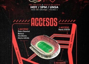 Melgar apresenta mapa de acessos para torcedores no confronto contra o Vasco