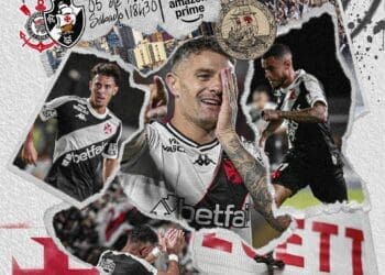 Confira a arte promocional do jogo entre Corinthians e Vasco.