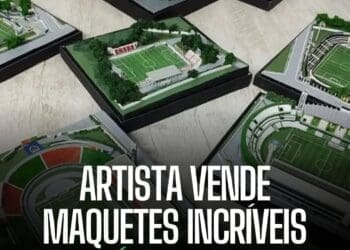 Artista cria maquetes de São Januário e de outros estádios.