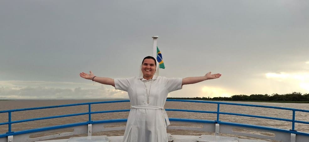 20250417-155233-1-14-irma-elaine-visitou-santarem-em-janeiro-de-2025-foto-arquivo-pessoal Irmã Elaine visitou Santarém em janeiro de 2025 — Foto: Arquivo Pessoal