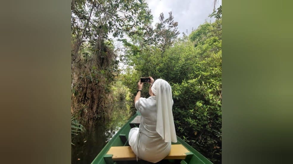 20250417-155235-1-19-irma-elaine-visitou-santarem-em-janeiro-de-2025-foto-arquivo-pessoal Irmã Elaine visitou Santarém em janeiro de 2025 — Foto: Arquivo Pessoal