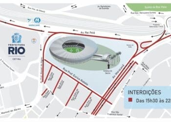 CET-Rio informa sobre bloqueios ao redor do Maracanã para Vasco x Flamengo