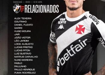 Veja os convocados do Vasco para a partida contra o Flamengo.