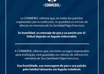 Conmebol declara que partidas da Sul-Americana terão 1 minuto de silêncio em tributo ao Papa Francisco