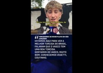 Torcedor do River Plate declarou que estava indo a São Januário para conferir ‘a melhor torcida do Brasil’; assista ao vídeo