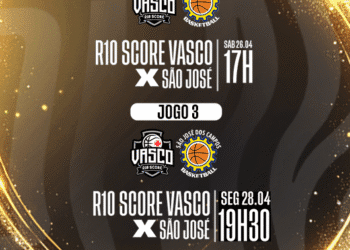 Ingressos para as partidas 2 e 3 das oitavas do NBB entre Vasco e São José já estão disponíveis para compra.