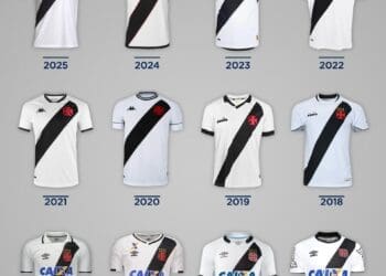Relembre as 12 camisas brancas mais recentes do Vasco